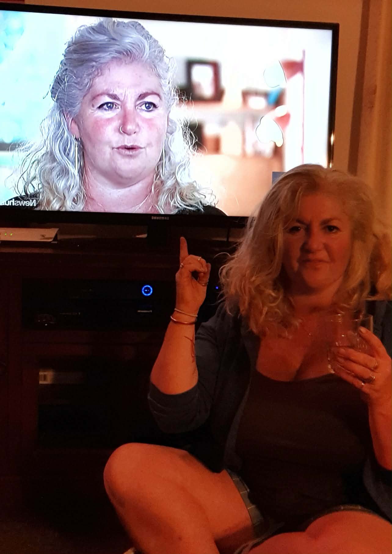 sitting infront of the tv while my own interview plays on 3News, 2020