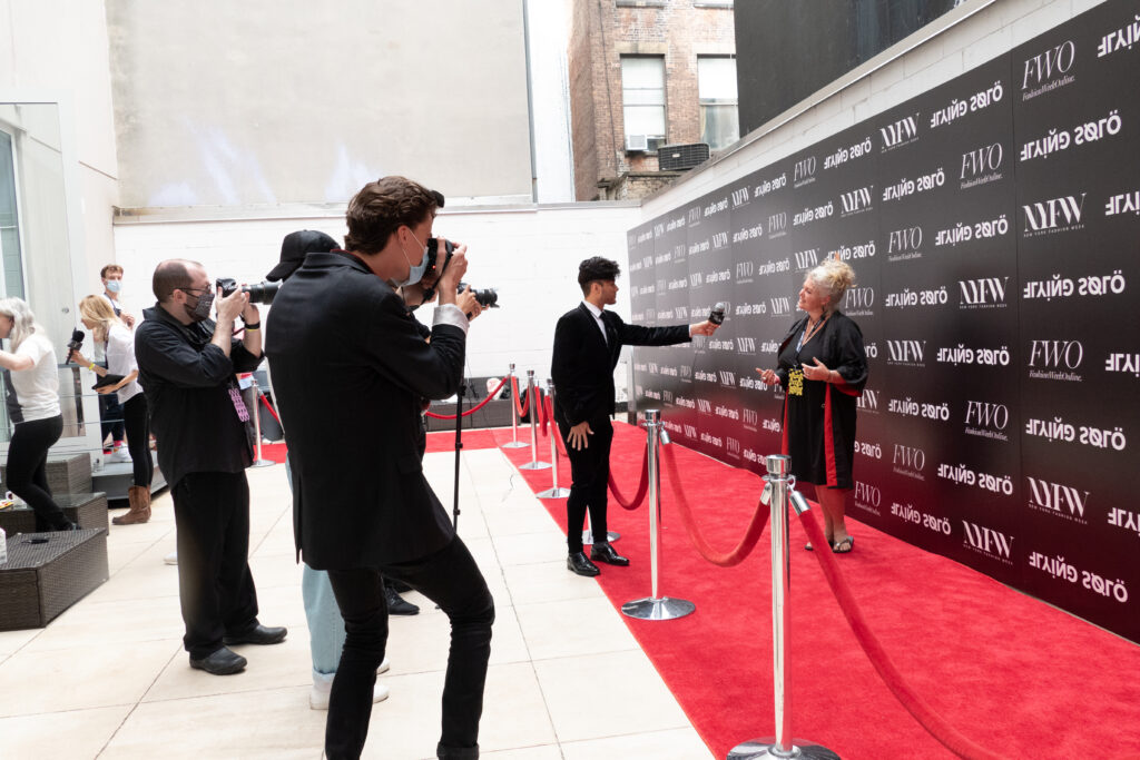 Interviews in the media hall, show day, NYFW New York, 2020