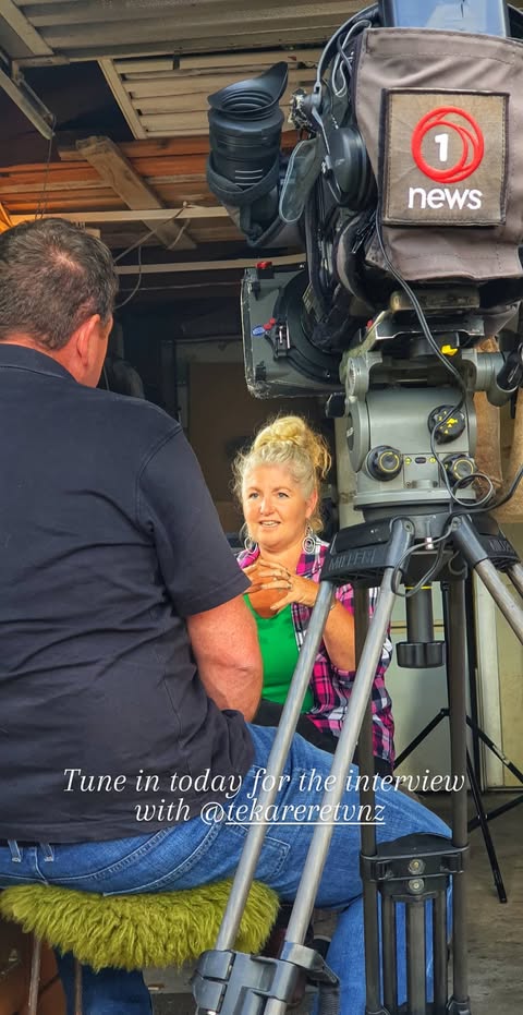 In front of the camera, in the studio, for Te Karere TVNZ, 2022
