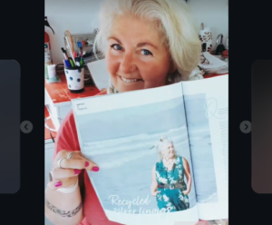 In the studio with magazine article in Woman Magazine, NZ 2023