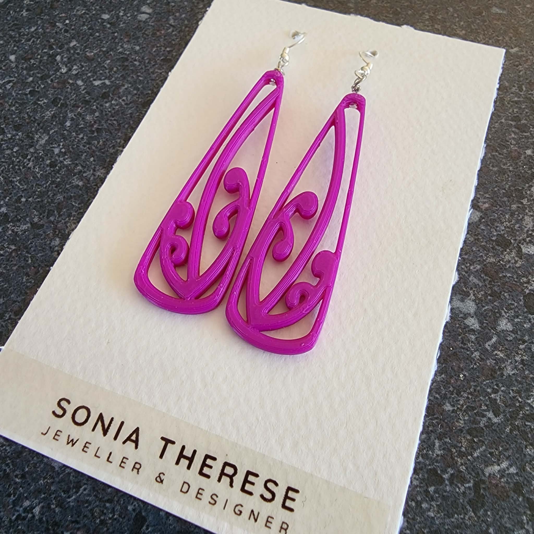 custom colour mangōpare toki earrings on product card
